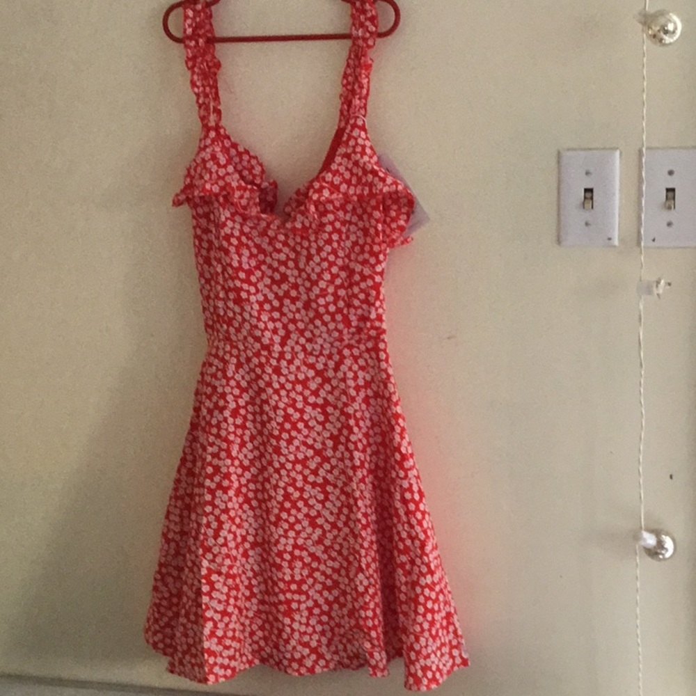 NWT. Cute flouncy red dress.